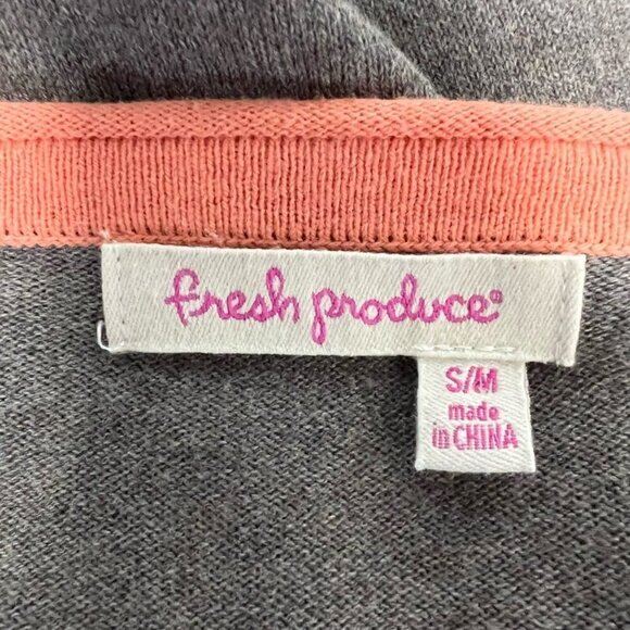 Fresh Produce Womens Tunic Sweater Brown Coral Heathered Long Sleeve V Neck S/M - Picture 11 of 11